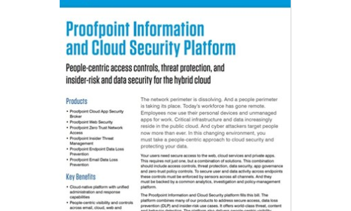 Proofpoint Information and Cloud Security Platform
