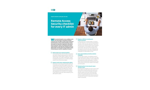 Remote Access Security checklist for every IT admin
